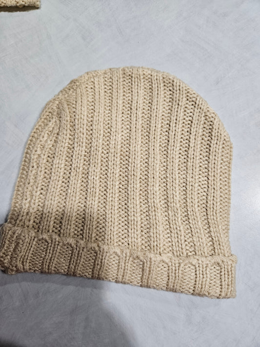 Beige knit Beanie