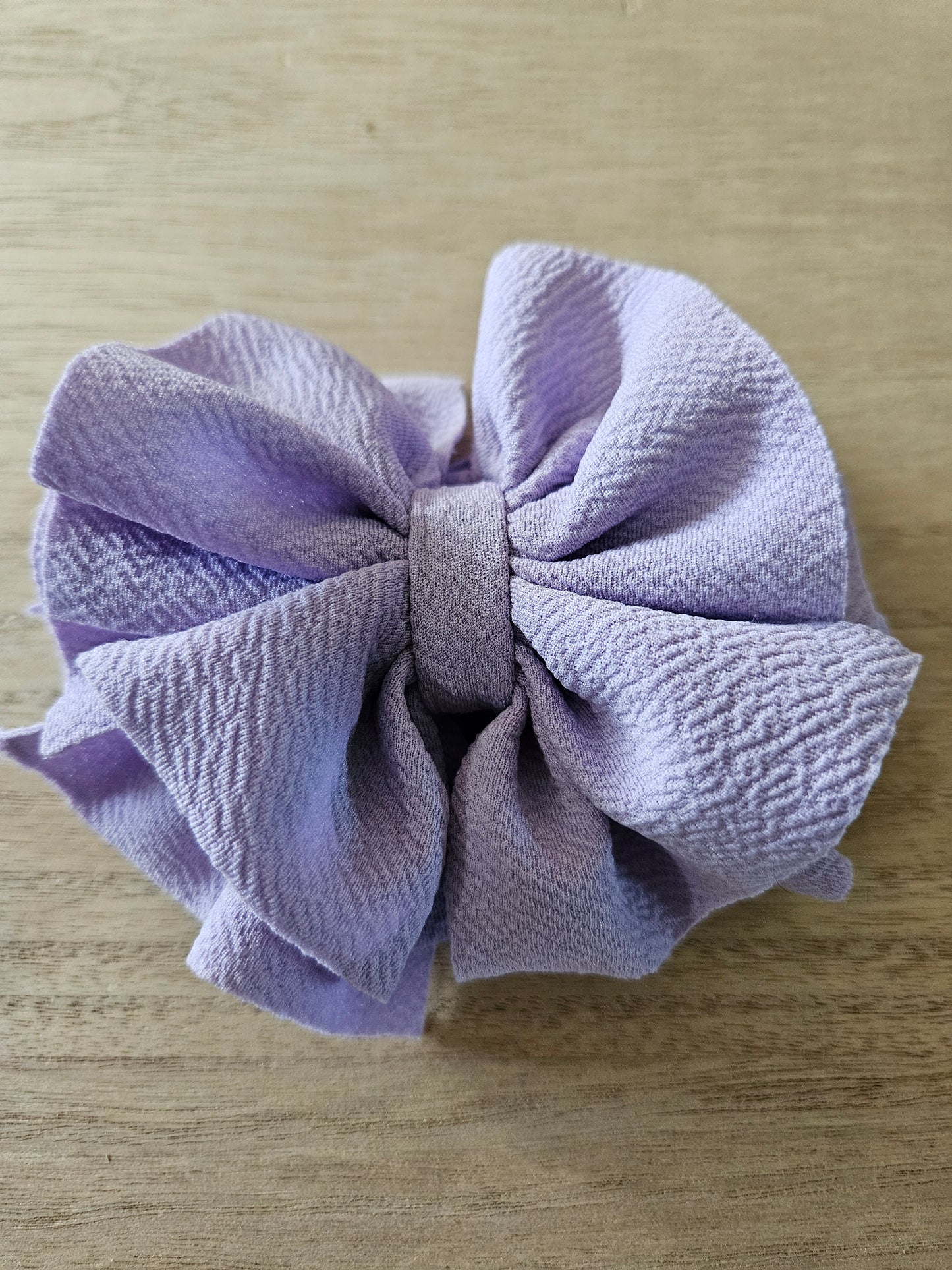 Purple pouf bow