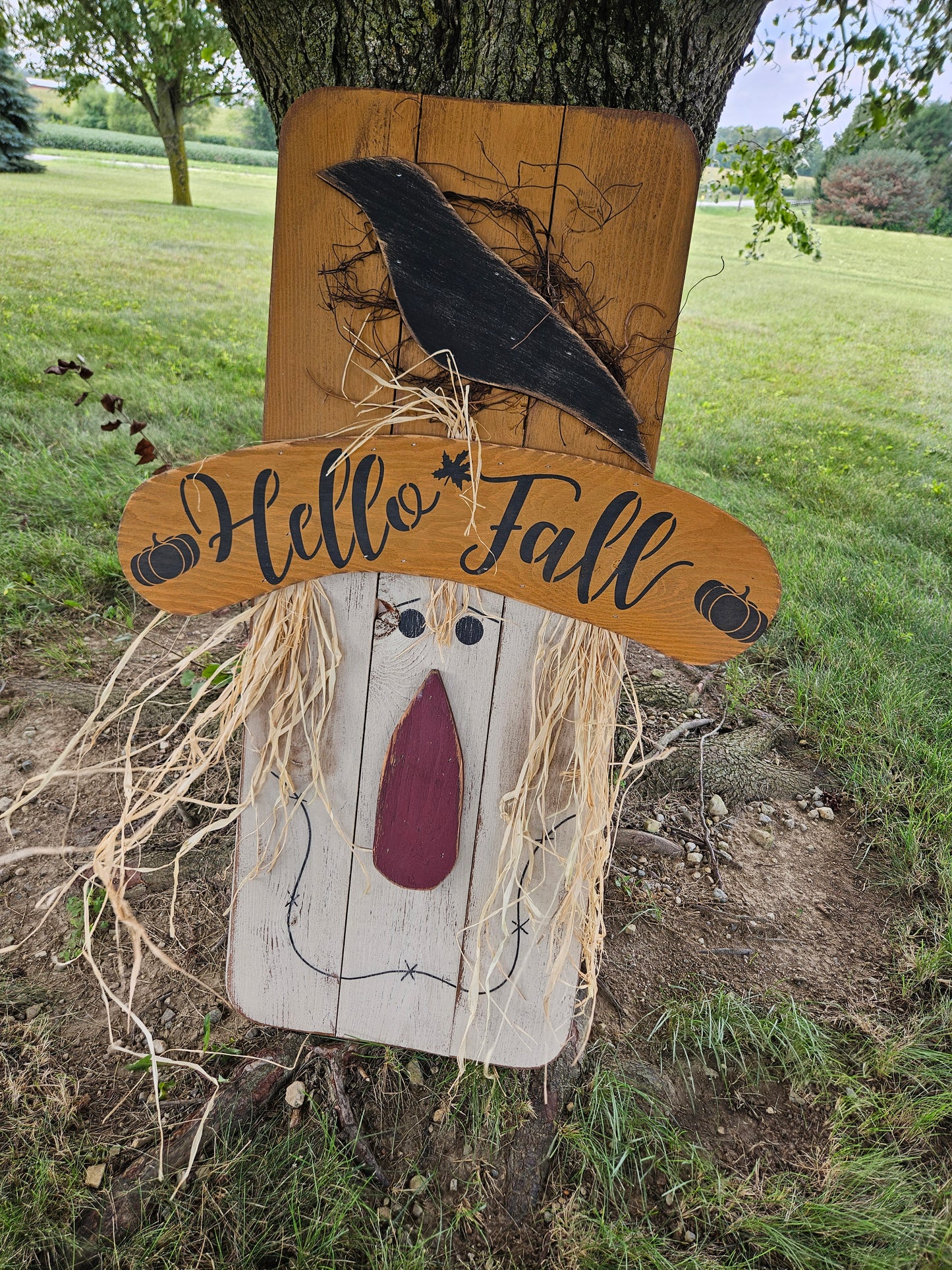 4ft Hello Fall scarecrow